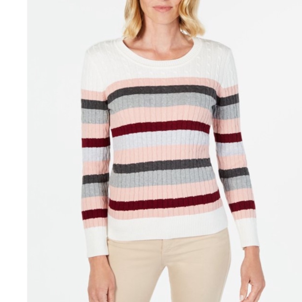 Karen Scott Striped Sweater